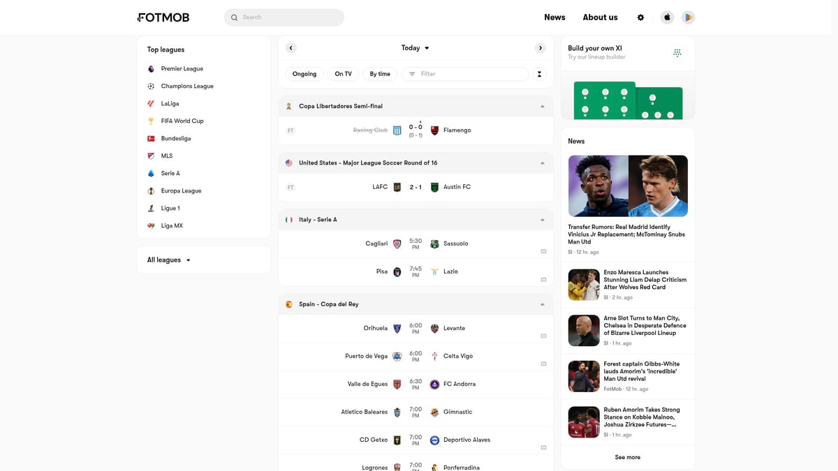 7 Essential App For Soccer Matches Picks for 2025 Fans - FotMob