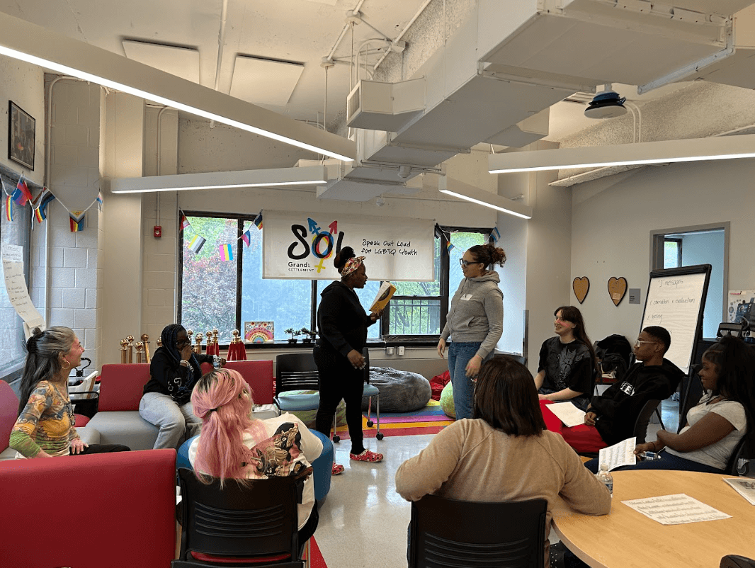 Participants observe a deecalation workshop