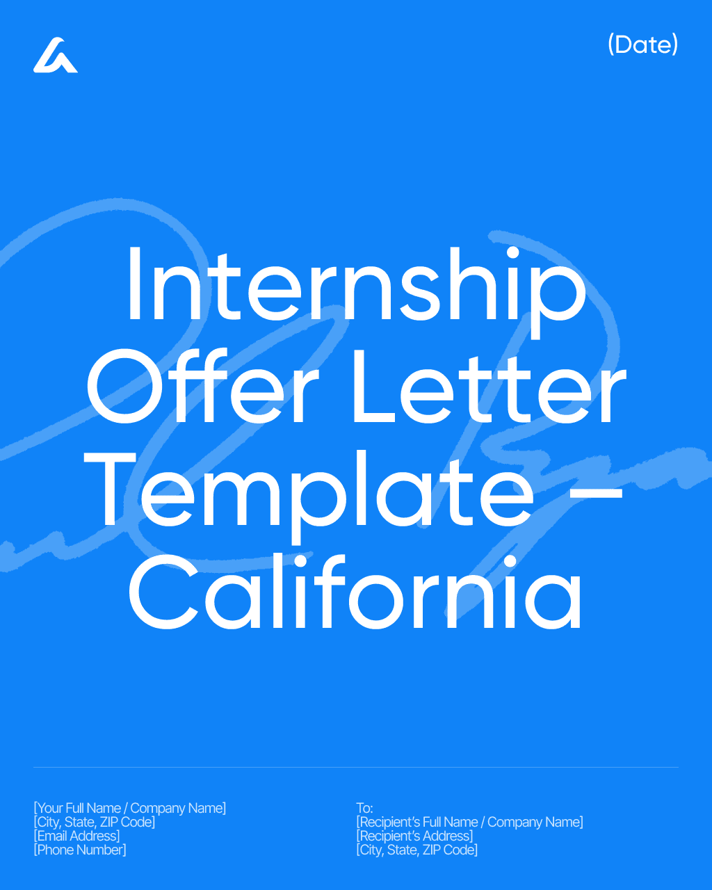 Internship Offer Letter Template – California