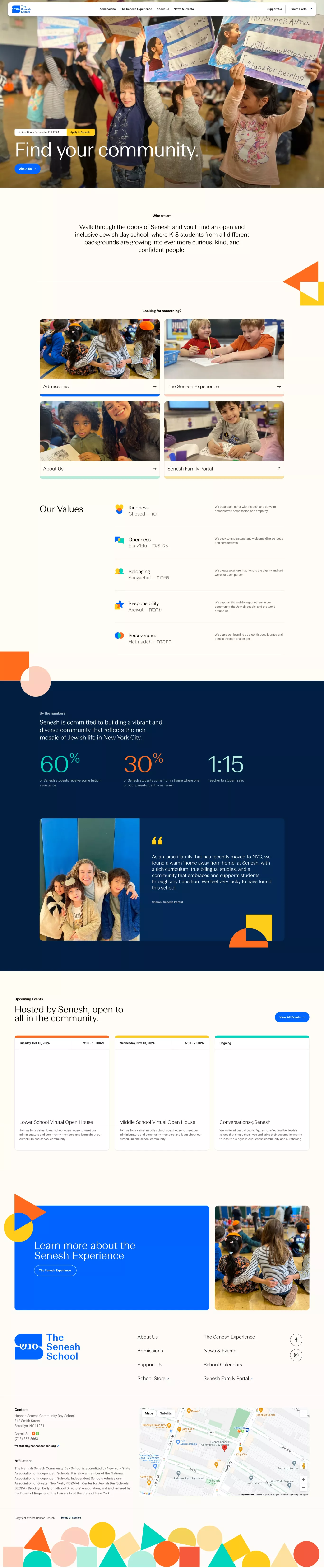 Live with Conviction – Hannah Senesh landing page screenshot showcasing Education and Local Business design
