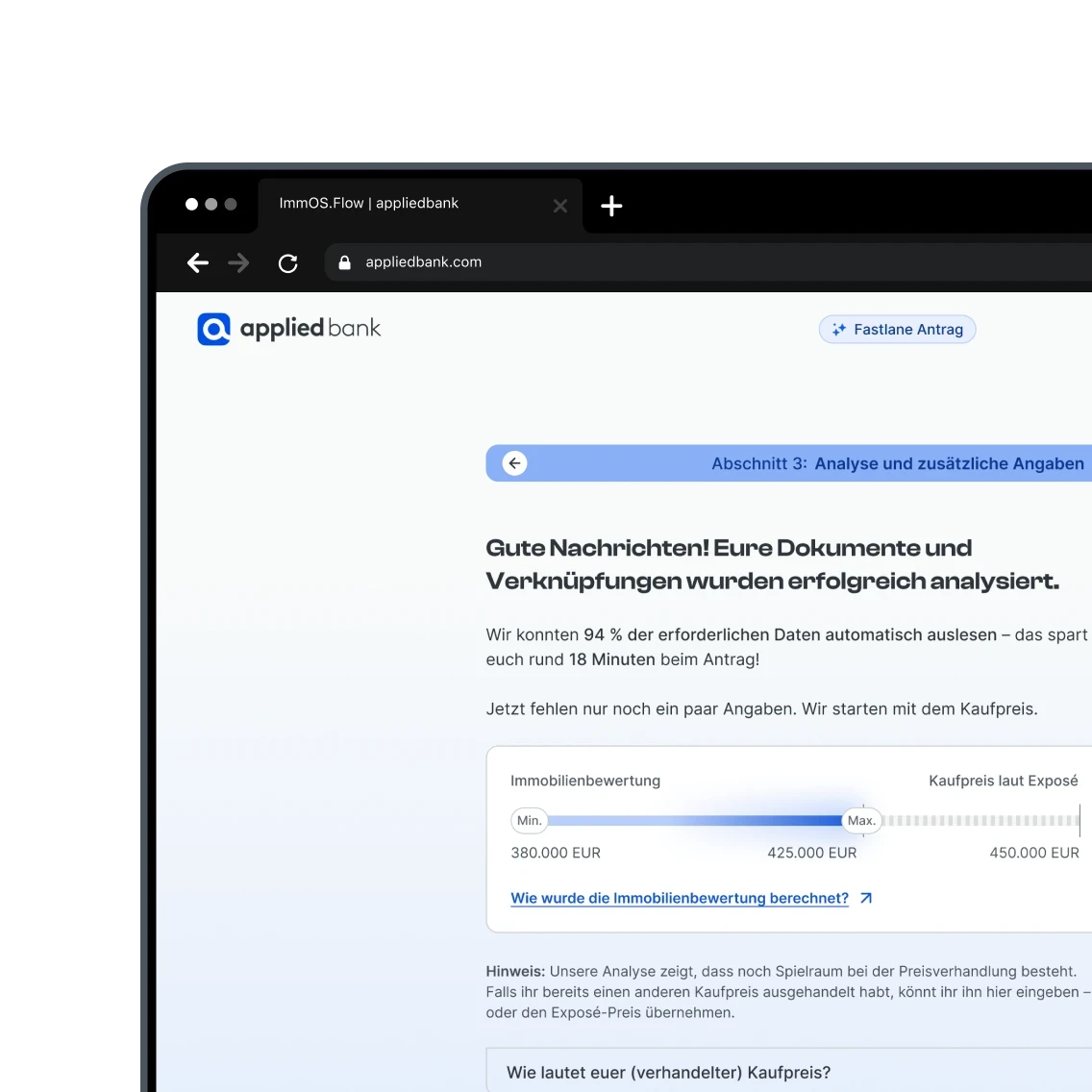 UI Immobilienbewertung Graph