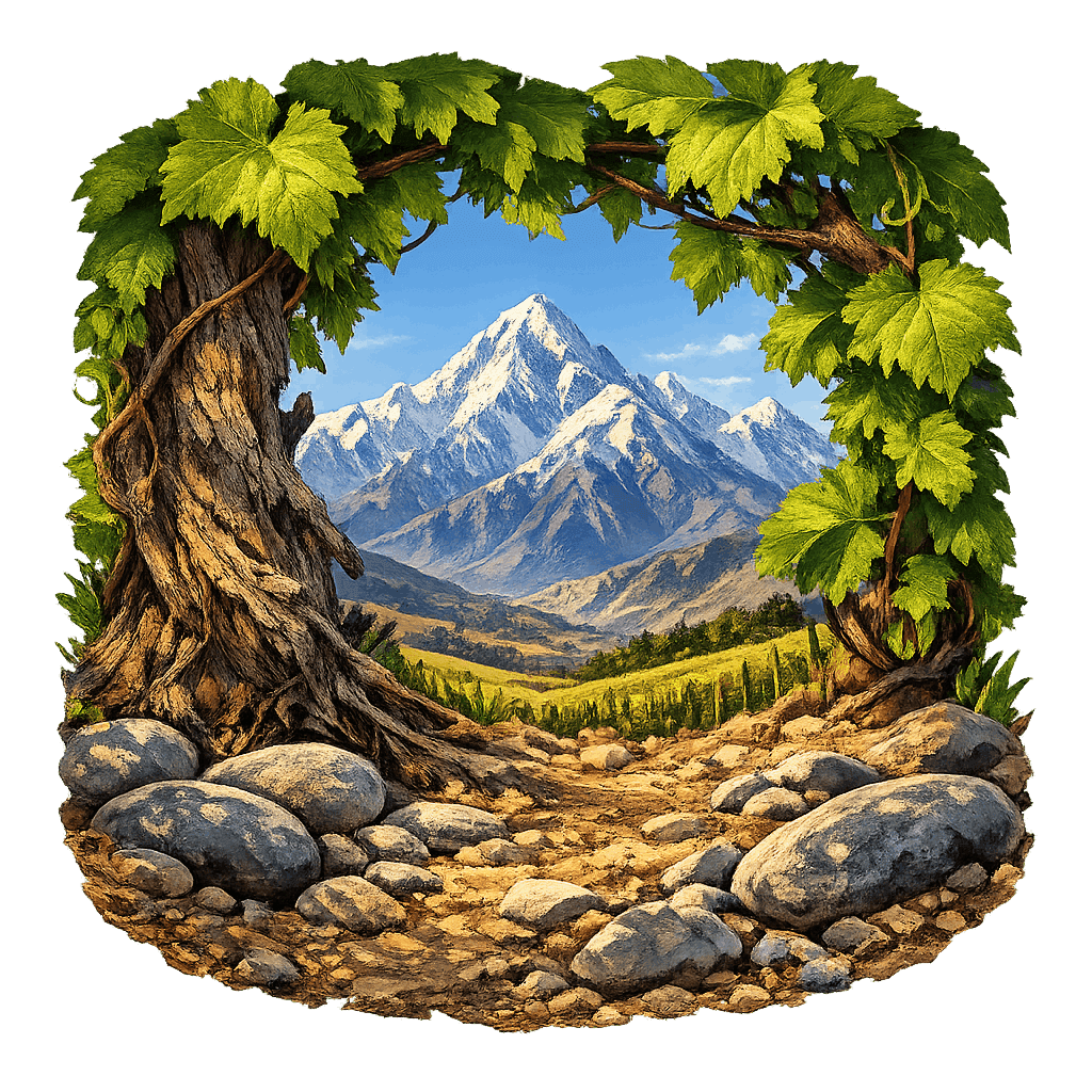 Detailed graphic of the Awatere Valley wine region.