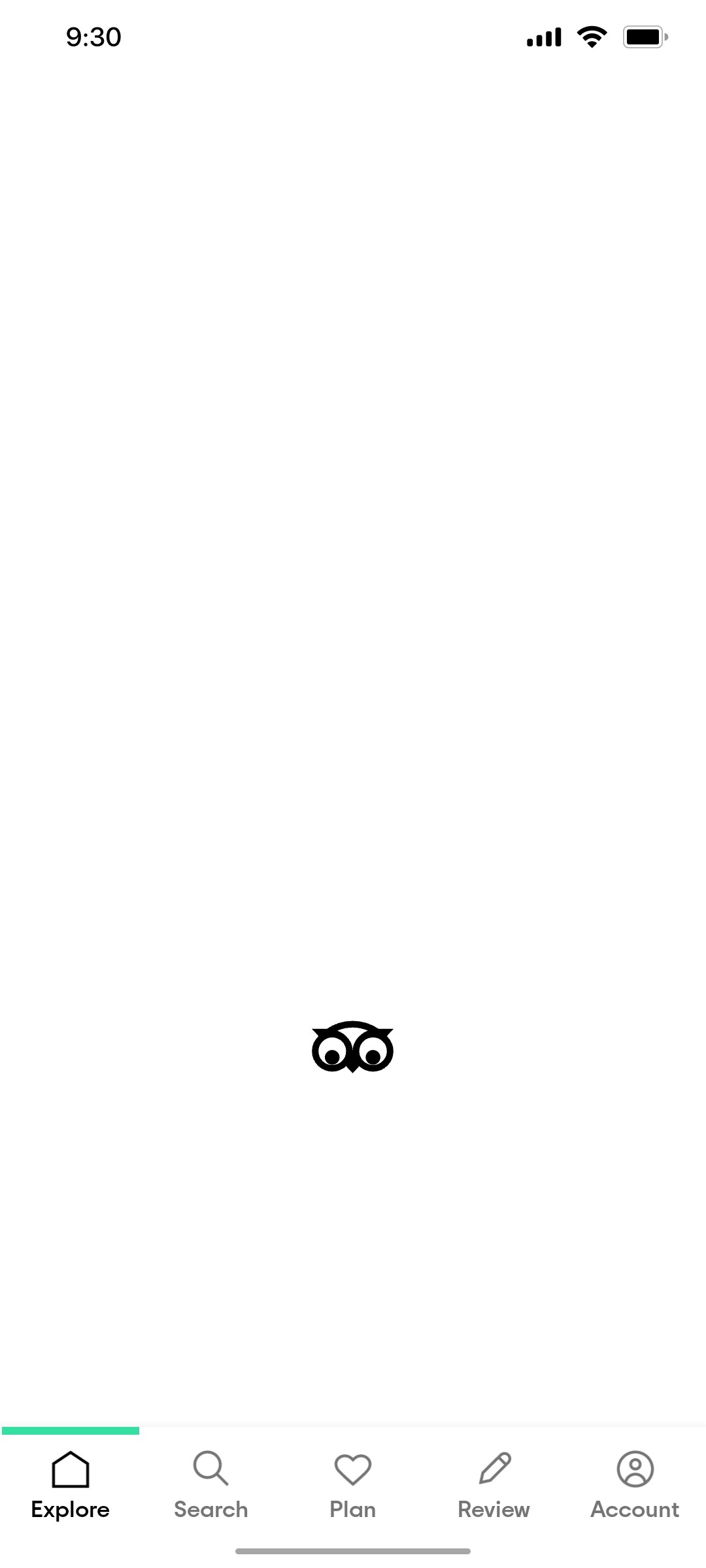 Tripadvisor Explore  Page 1 Screen