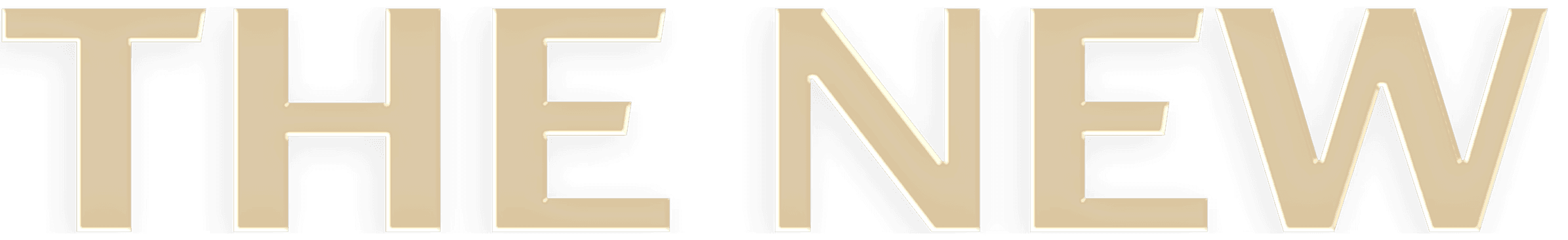 THE NEW RENAISSANCE in glass letters