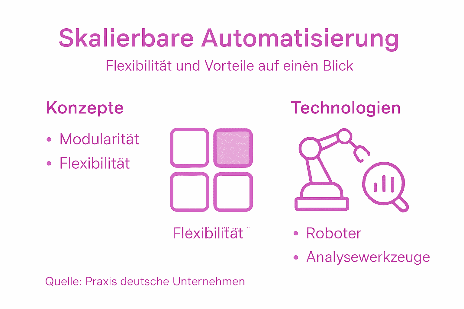 Infografik: Skalierbare Automatisierung auf einen Blick