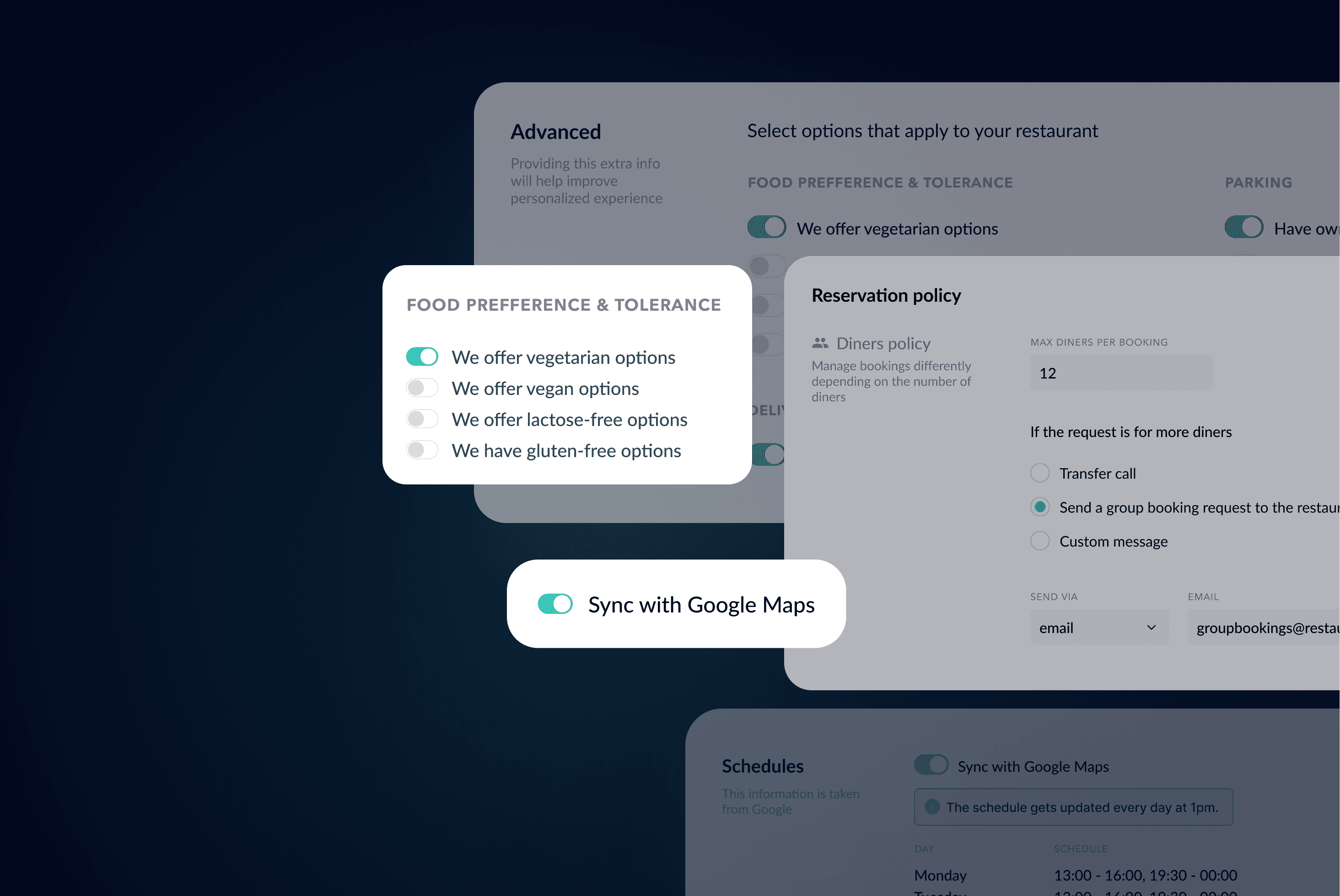 Configuracions de l'assistent de Bookline