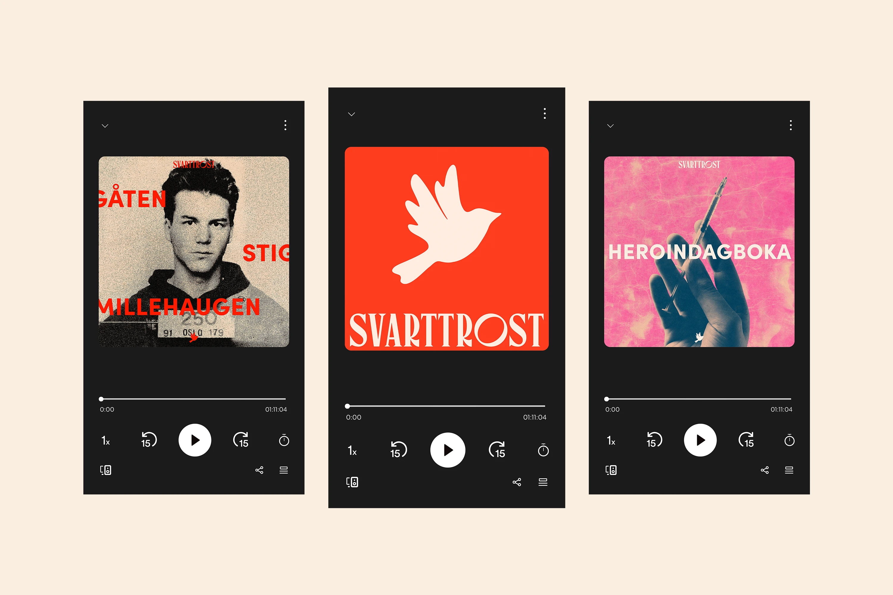 Svarttrost cover design