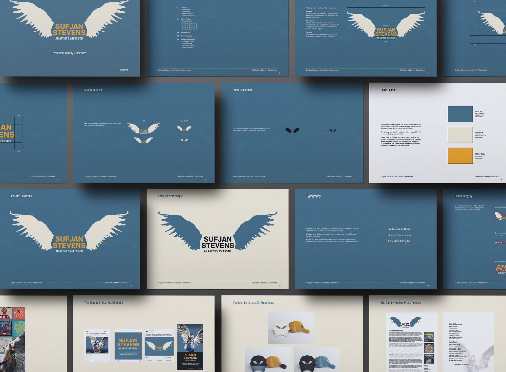 Sufjan Stevens brand guidelines mockup
