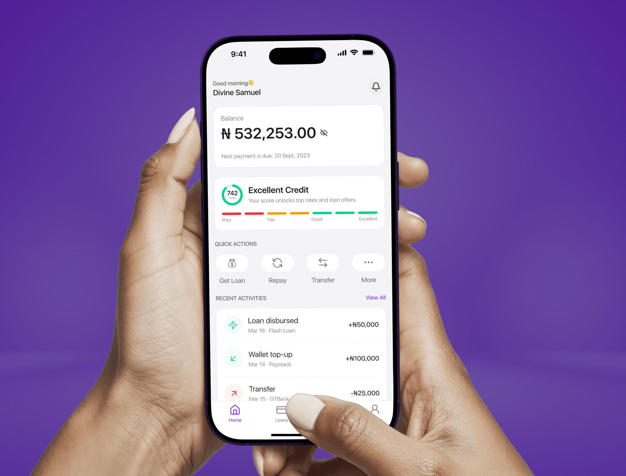 Creditswift homepage screenshot