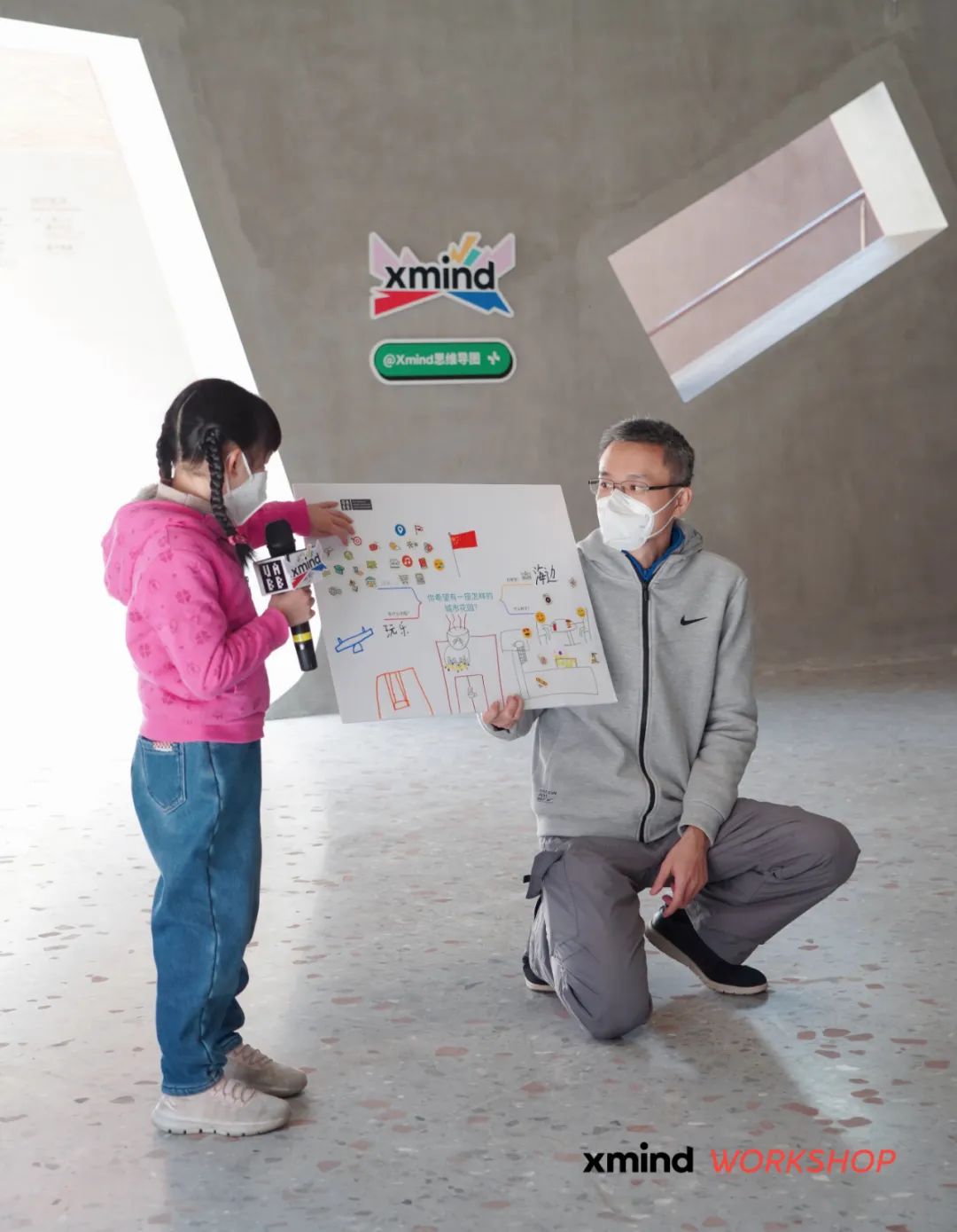 孩子展示思维导图