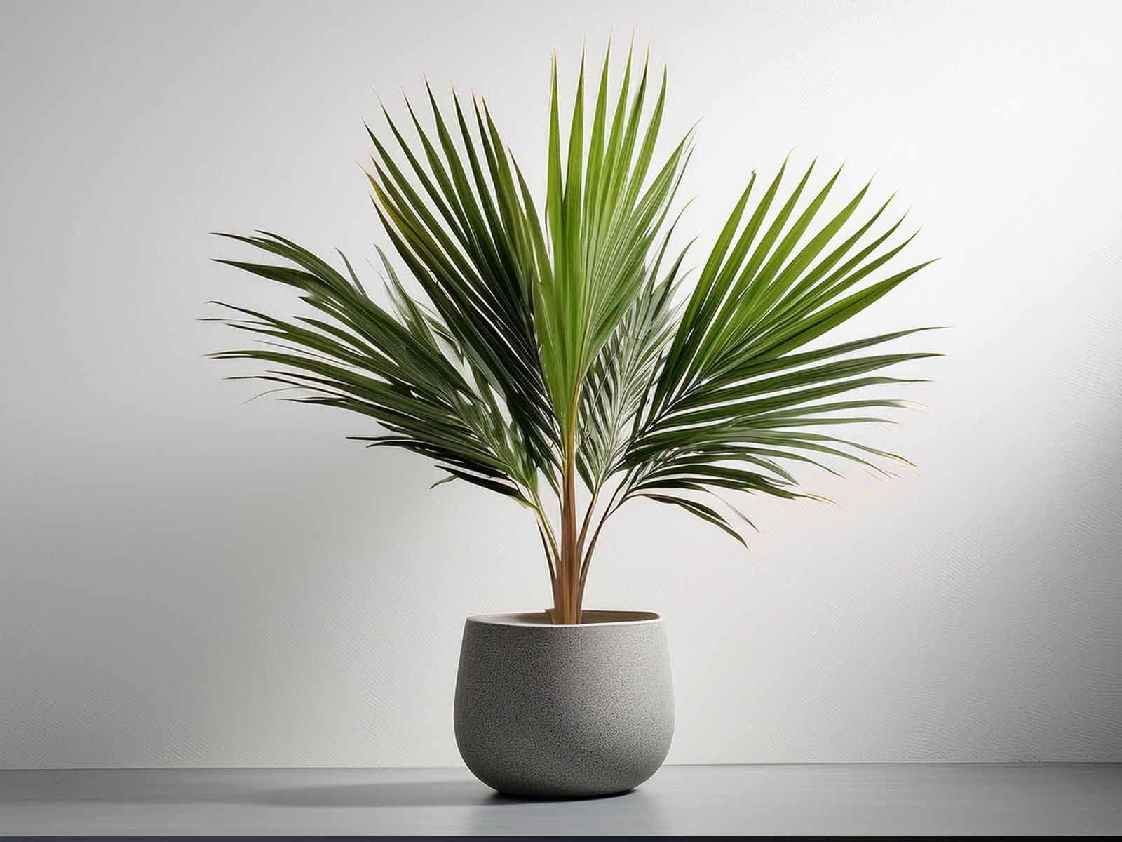 Healthy Triangle Palm showcasing sculptural foliage in a professional St. Louis office, maintained by Tropical Decor