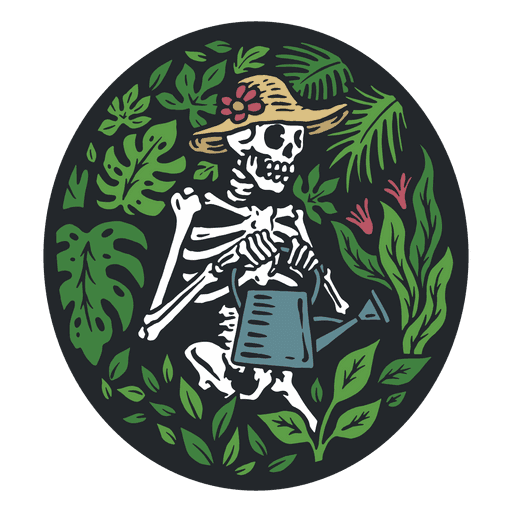 skull gardener png