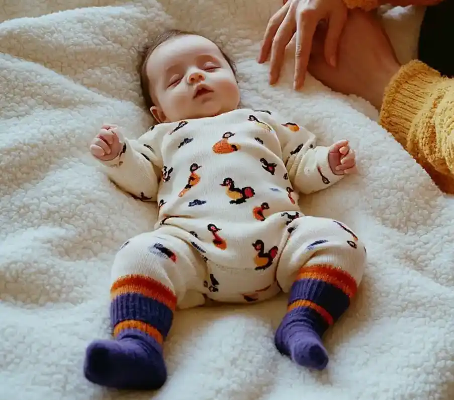 A caring nanny and child cuddling in a cozy bed, illustrating the warmth and security provided by full-time nanny care.