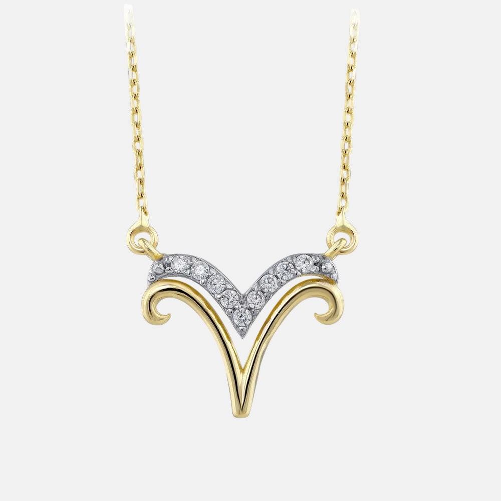 Assos Pırlanta 14 Ayar Altın Koç Burcu Sembollü Zarif Kolye