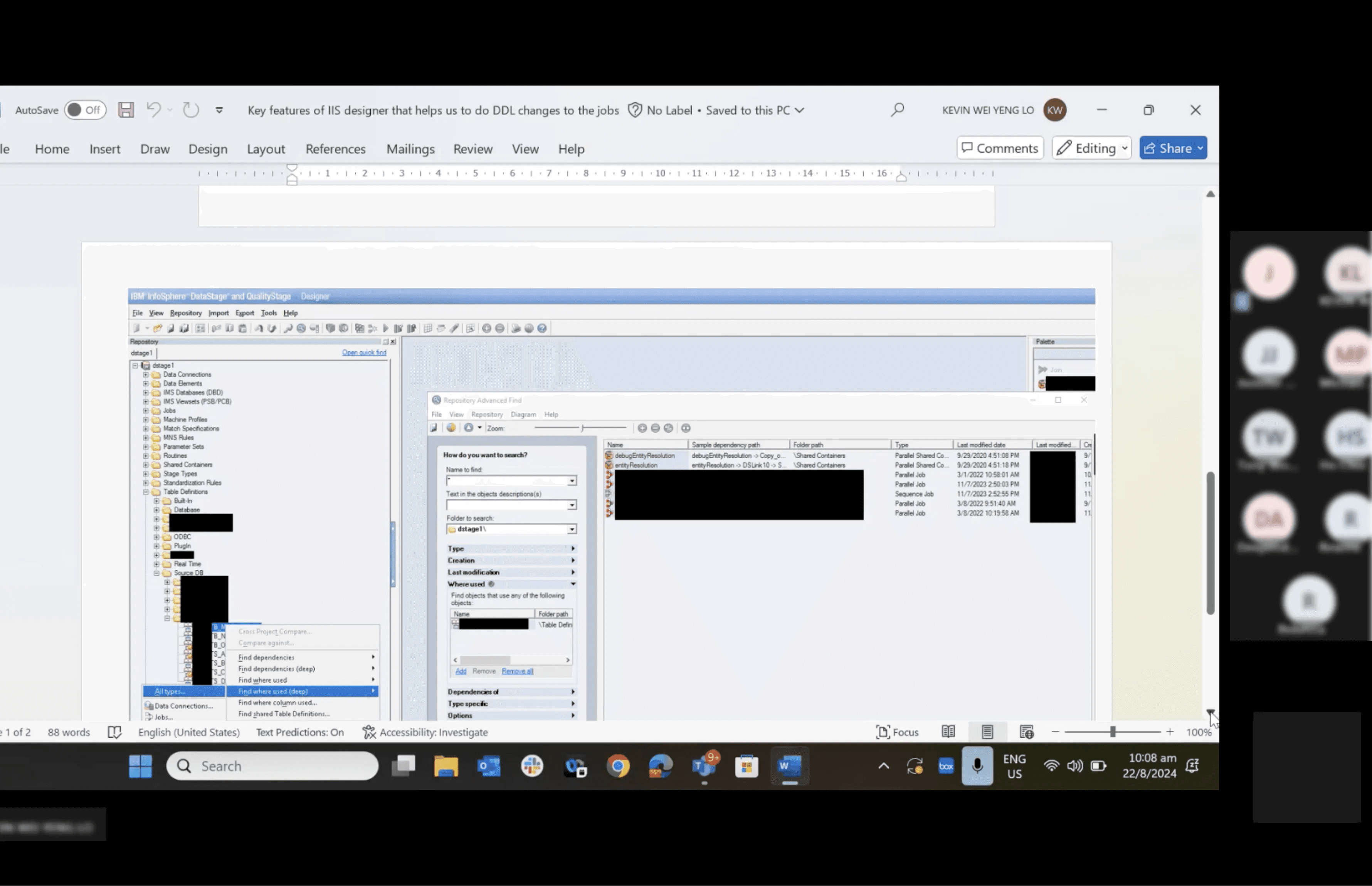 Discovery session with user