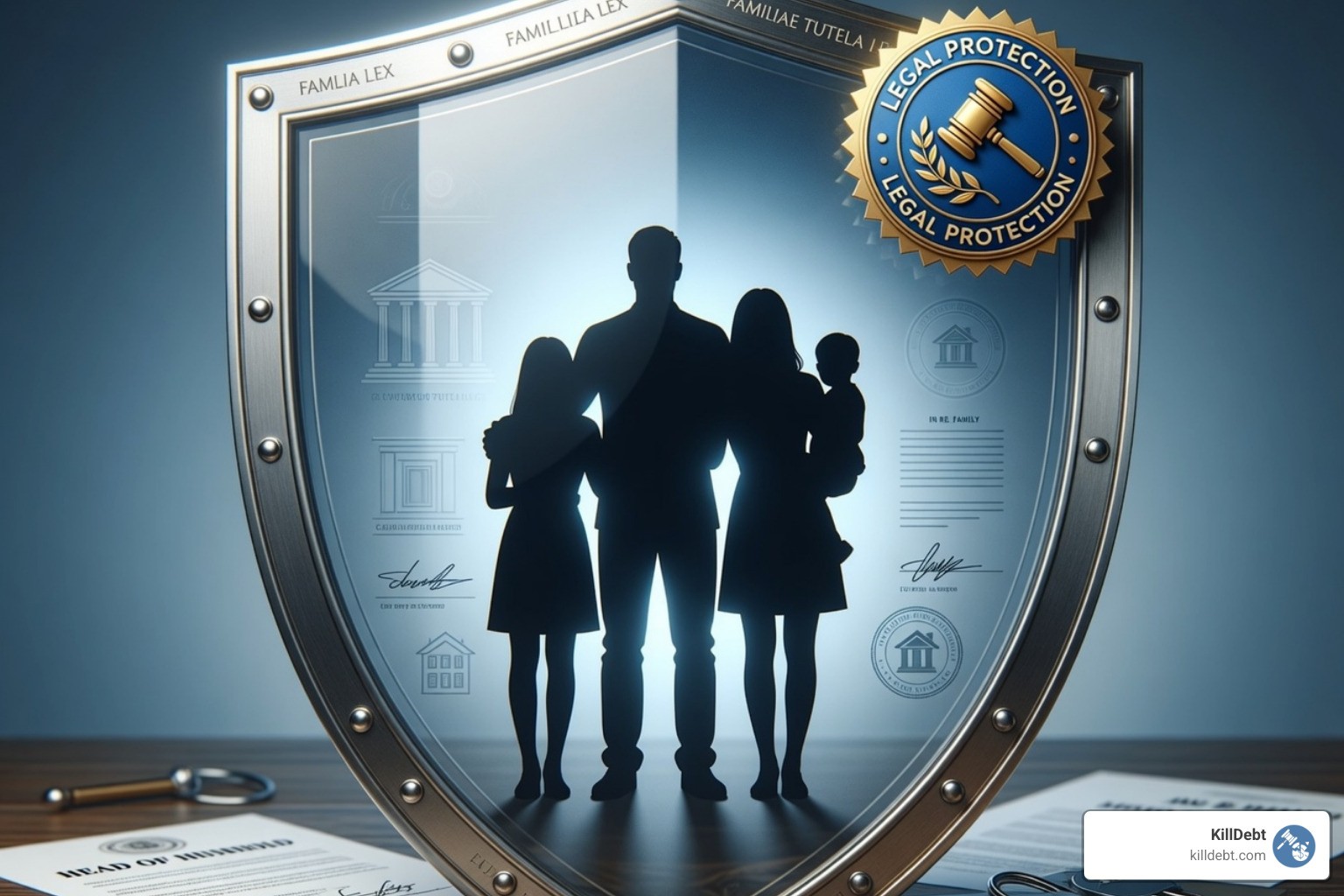 legal gavel and tax forms