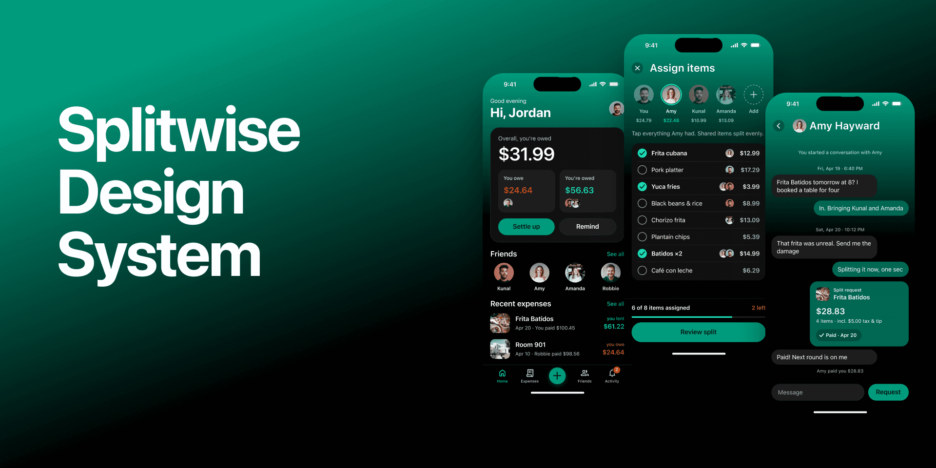 Figma cover page of the Splitwise design system