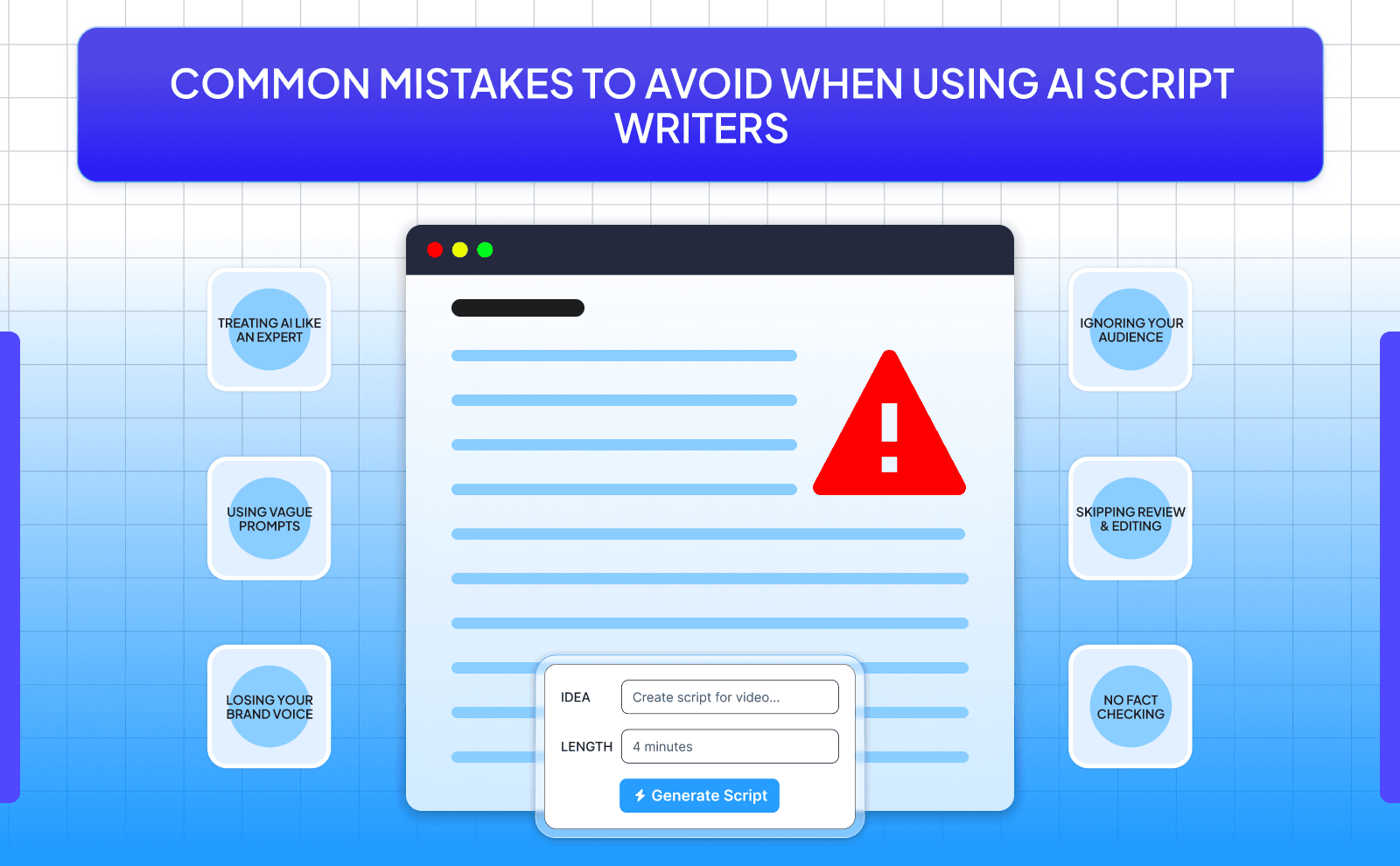 Common mistakes to avoid when using AI script writers - AI Video Script Writers