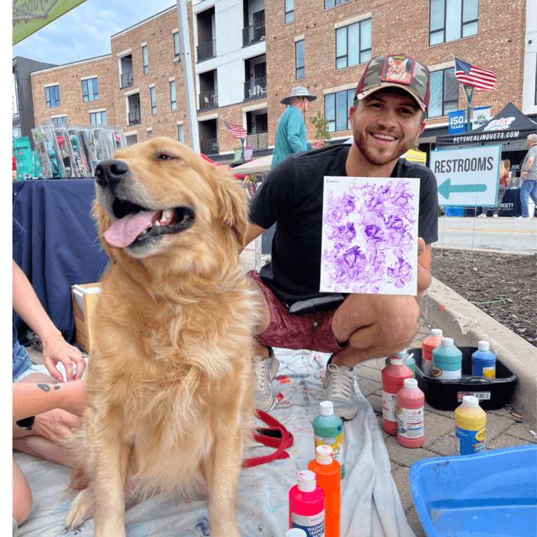 An image of Fishers Digest author Skyler at Woofstock 5k