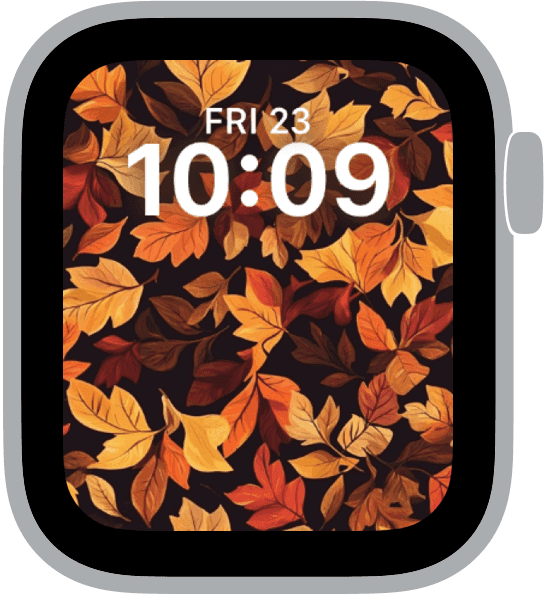 an apple watch face from the fall patterns collection