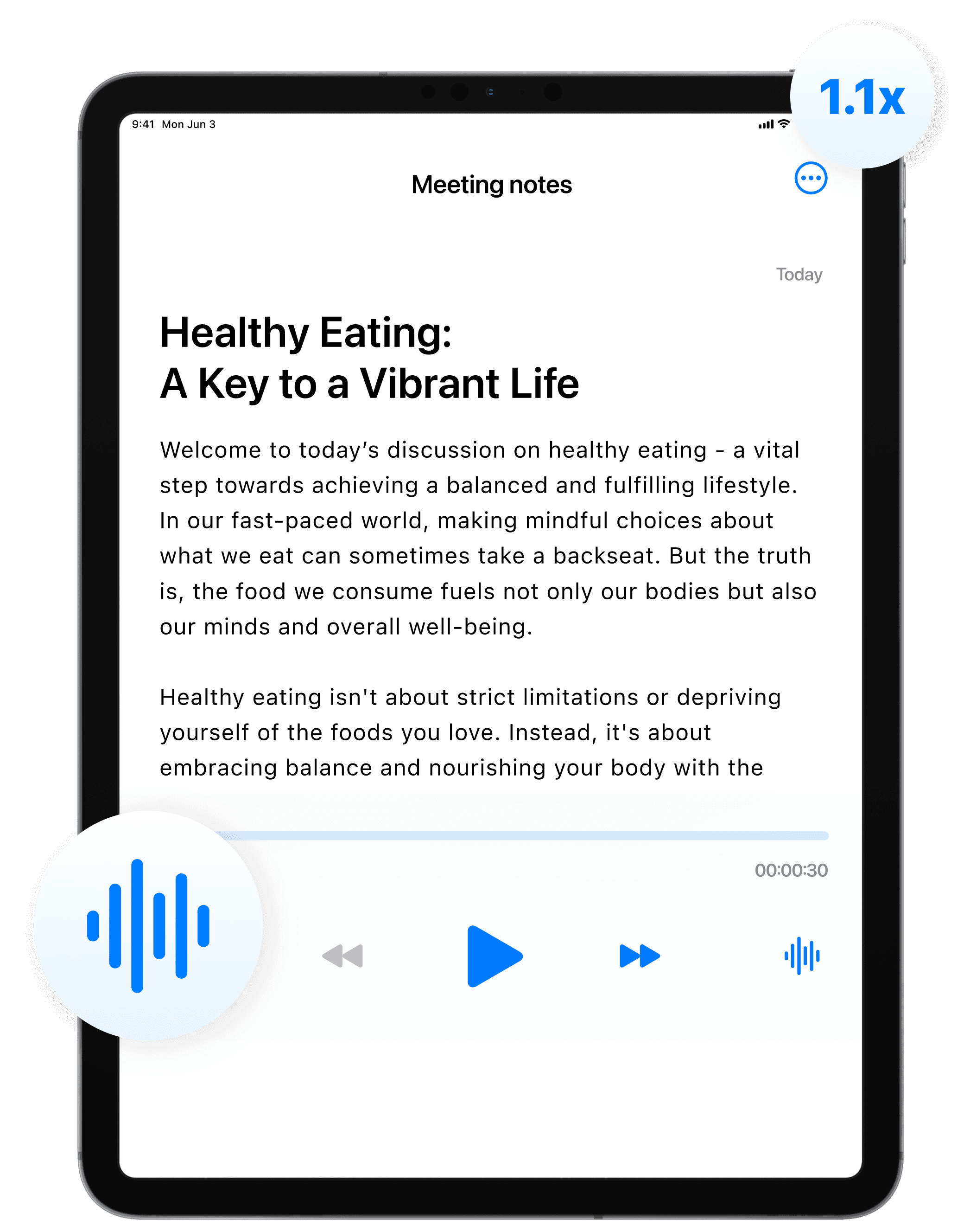Text to speech reader.