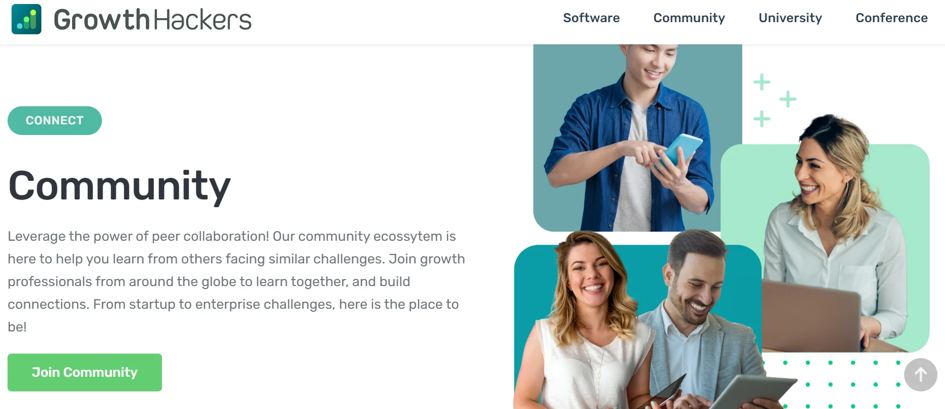 A screenshot of the B2C home page