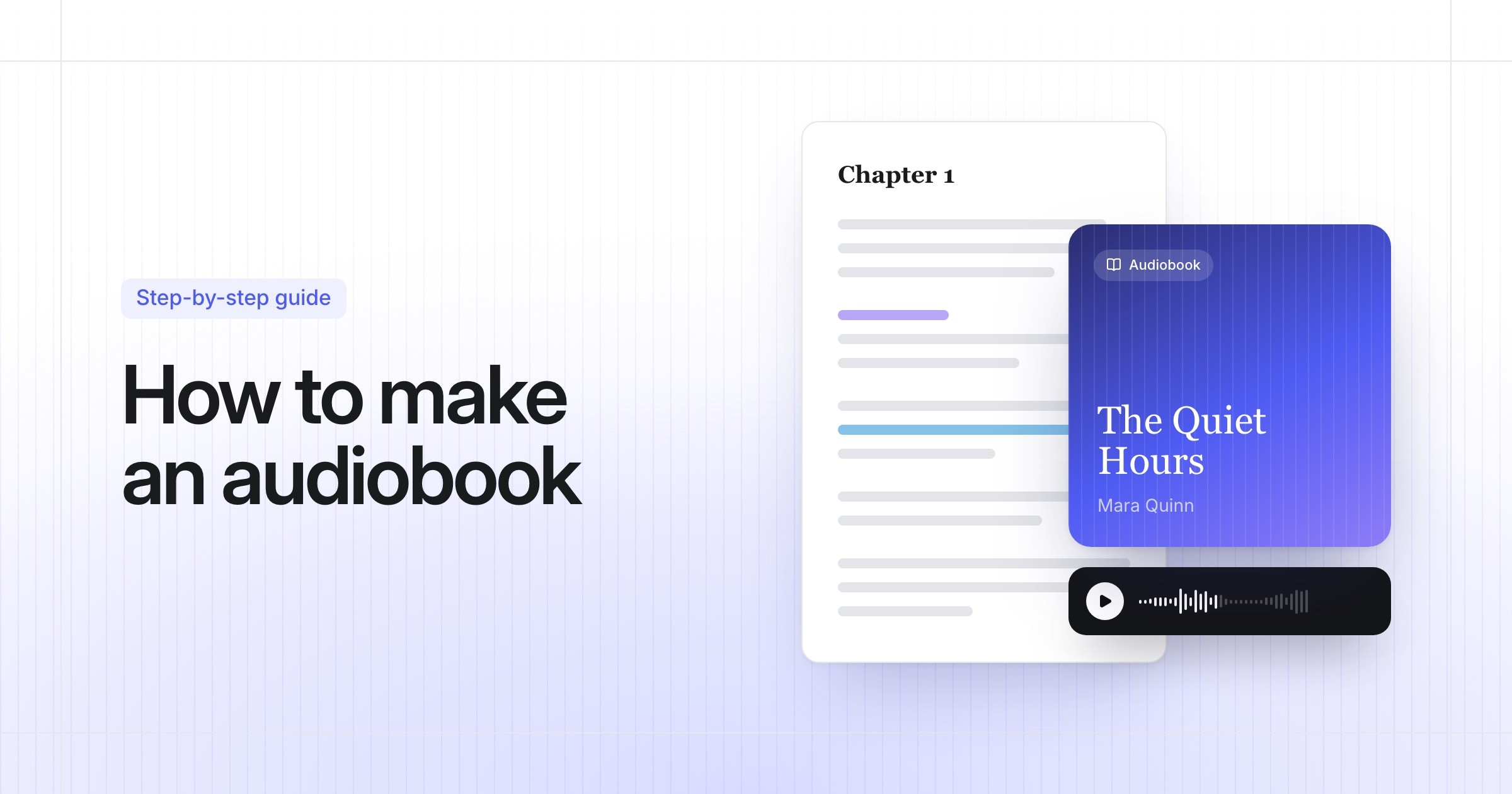 How to make an audiobook