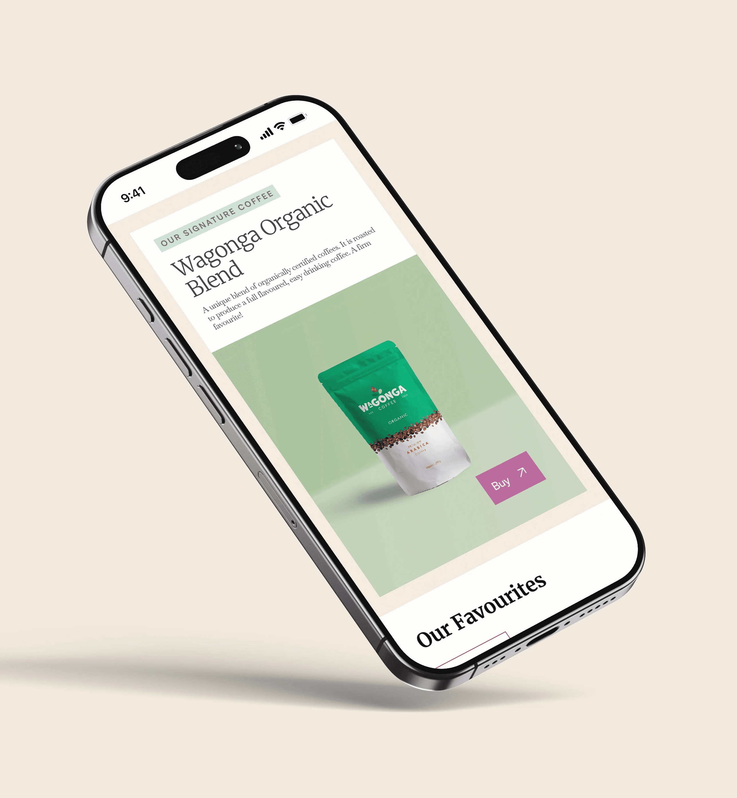 Phone Mockup Wagonga Website