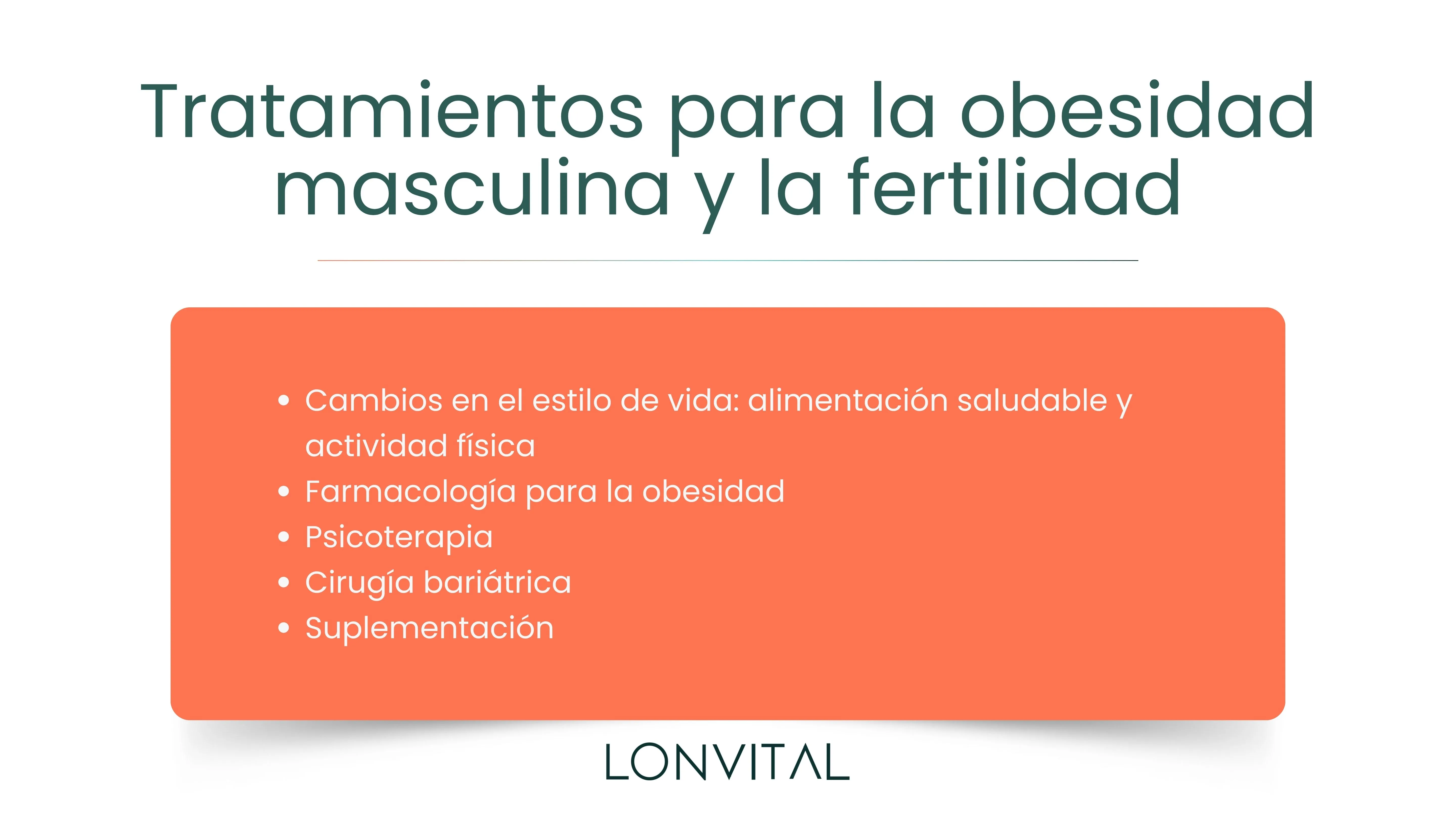 Tratamientos para la obesidad masculina y la fertilidad