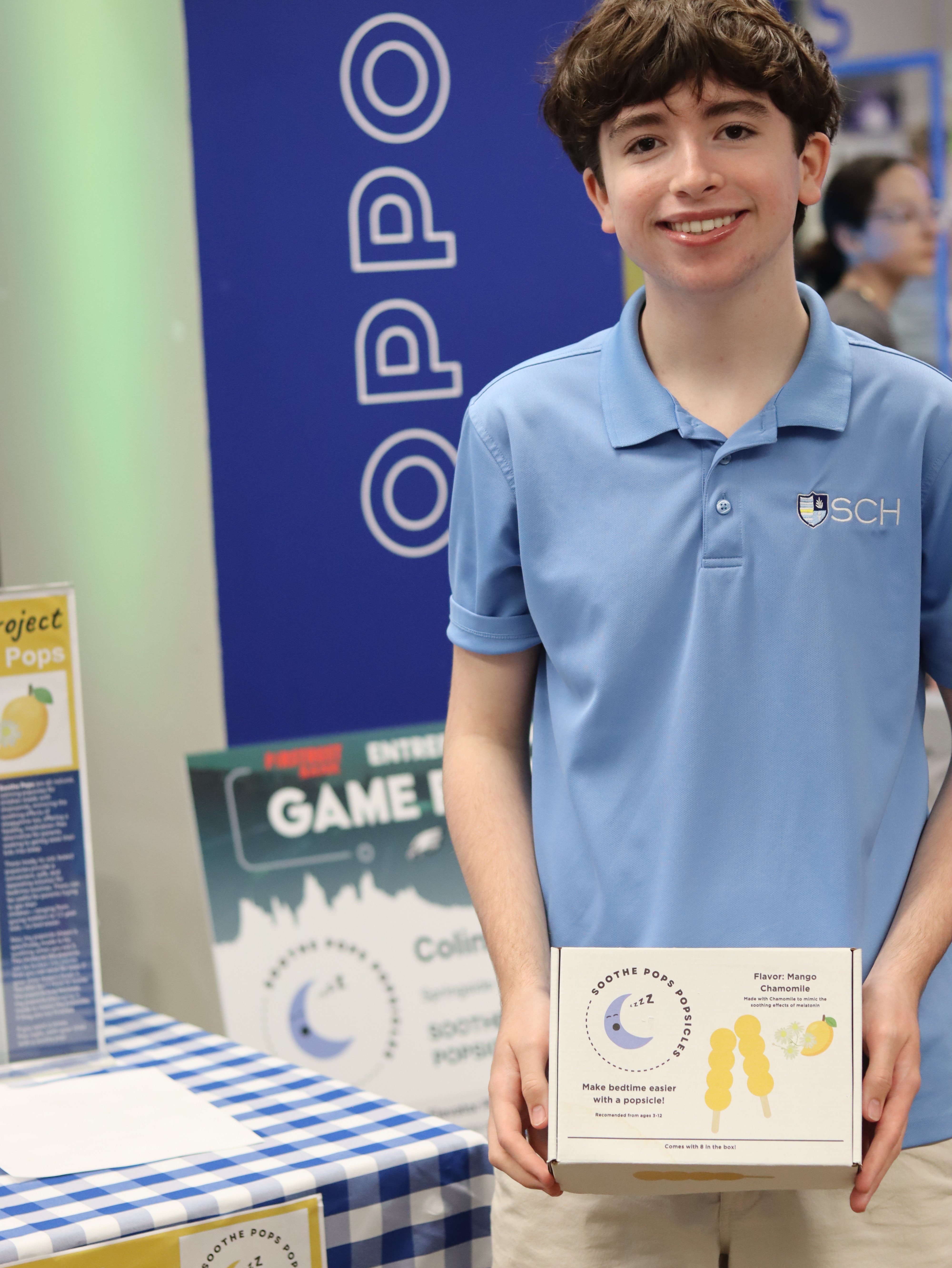 Colin Salas, founder of Soothe Pops and first-place winner of the Expop High School Startup Challenge
