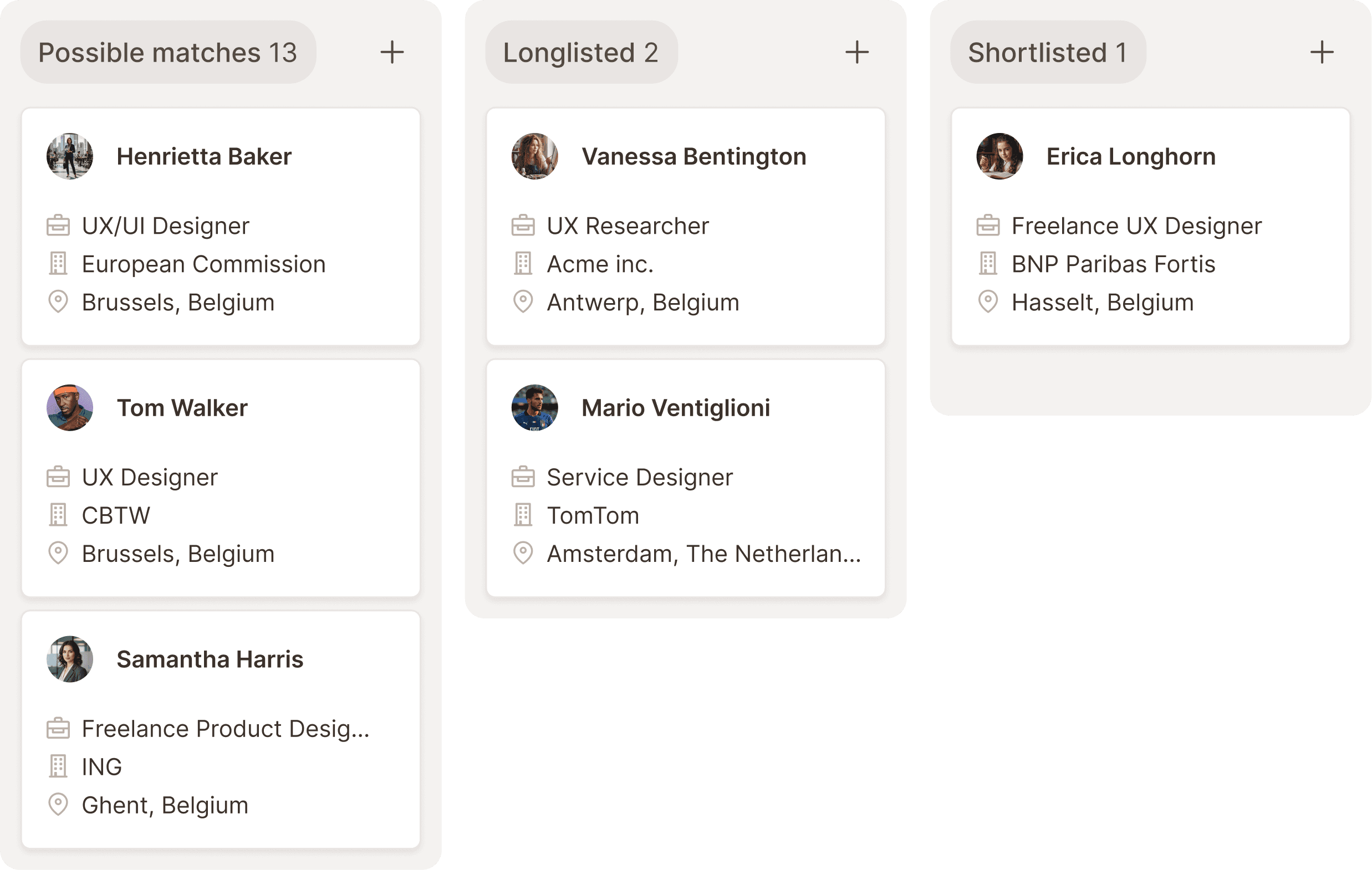 A screenshot of a job funnel in Adeptiq