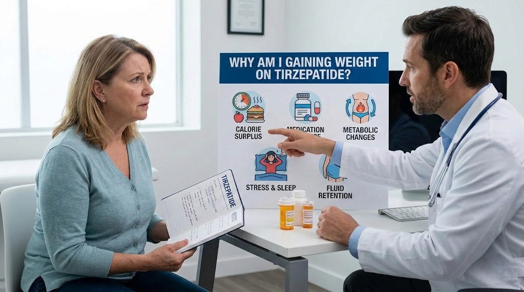 Why am I gaining weight on tirzepatide