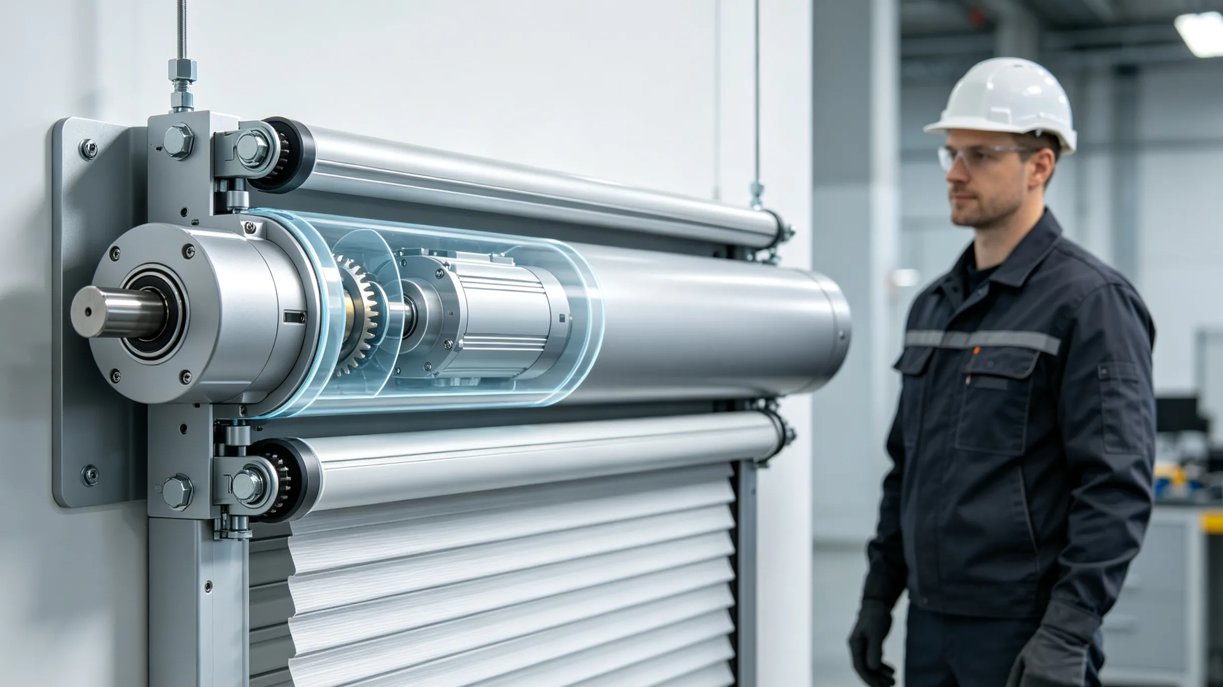 Tubular motor installed inside a roller shutter tube