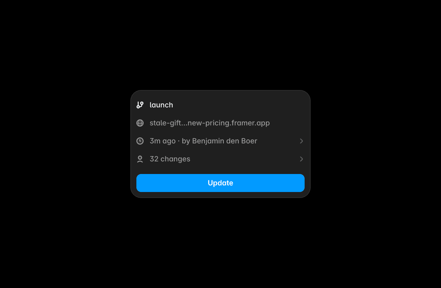 Framer staging envrionment