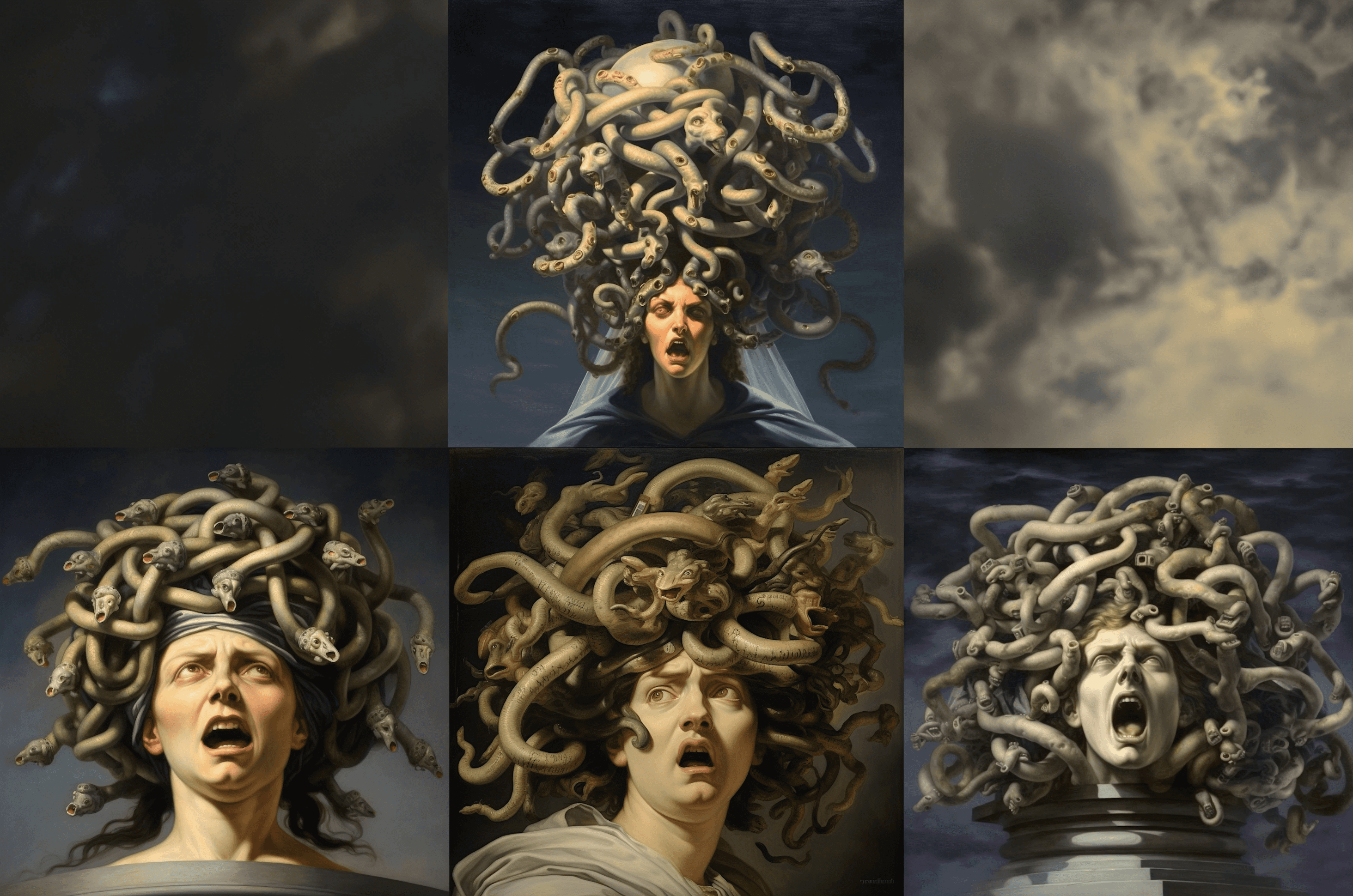 Painting of medusa, generated by ai