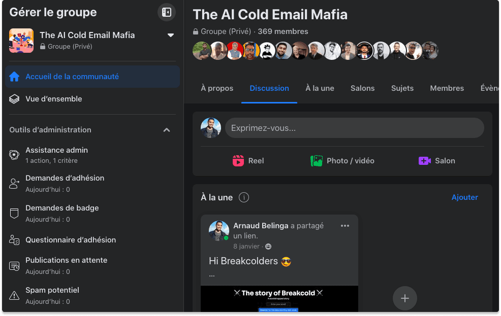 Cold Email Alternative Facebook Groups Outreach | Breakcold