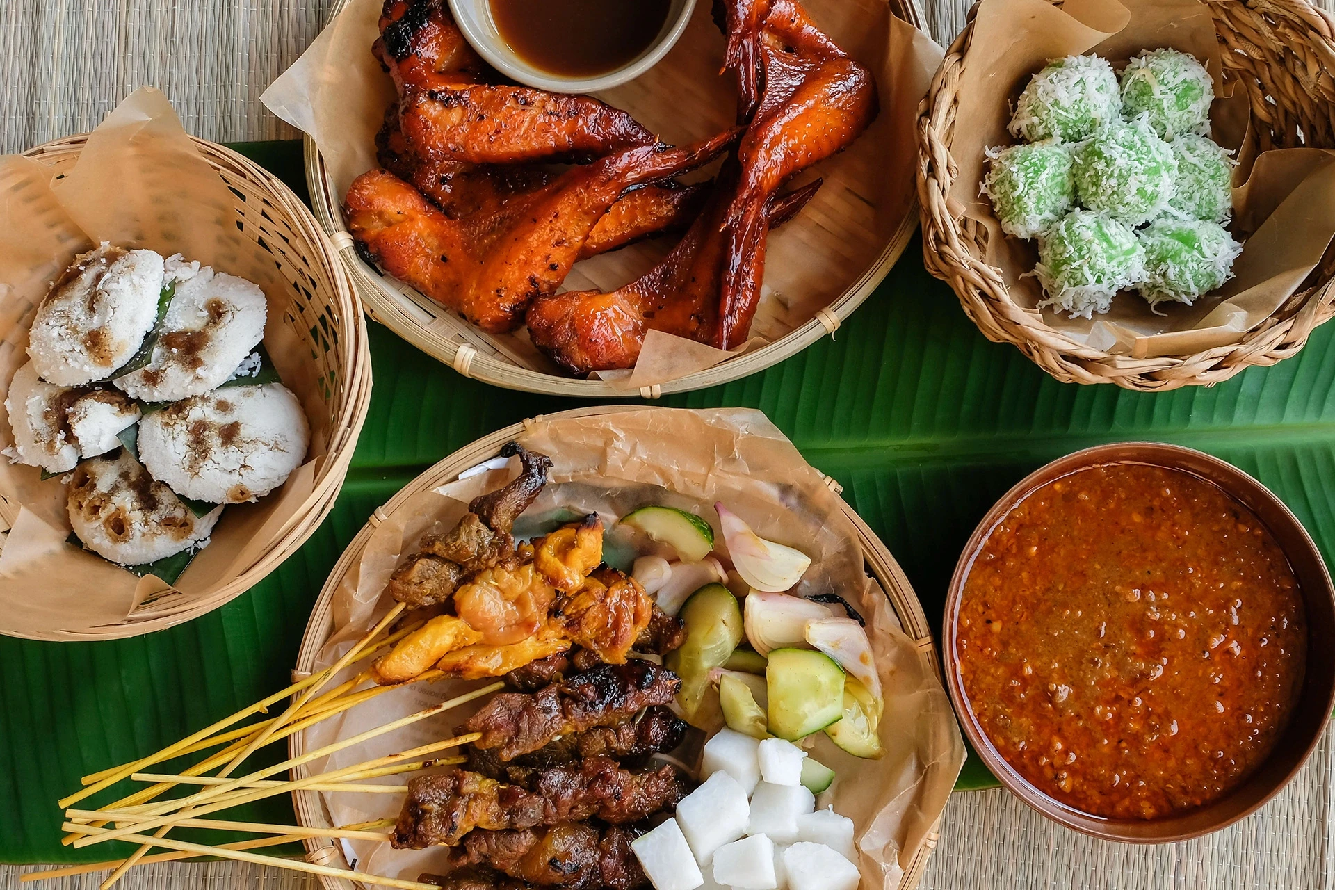 Malaysian satay and local dishes
