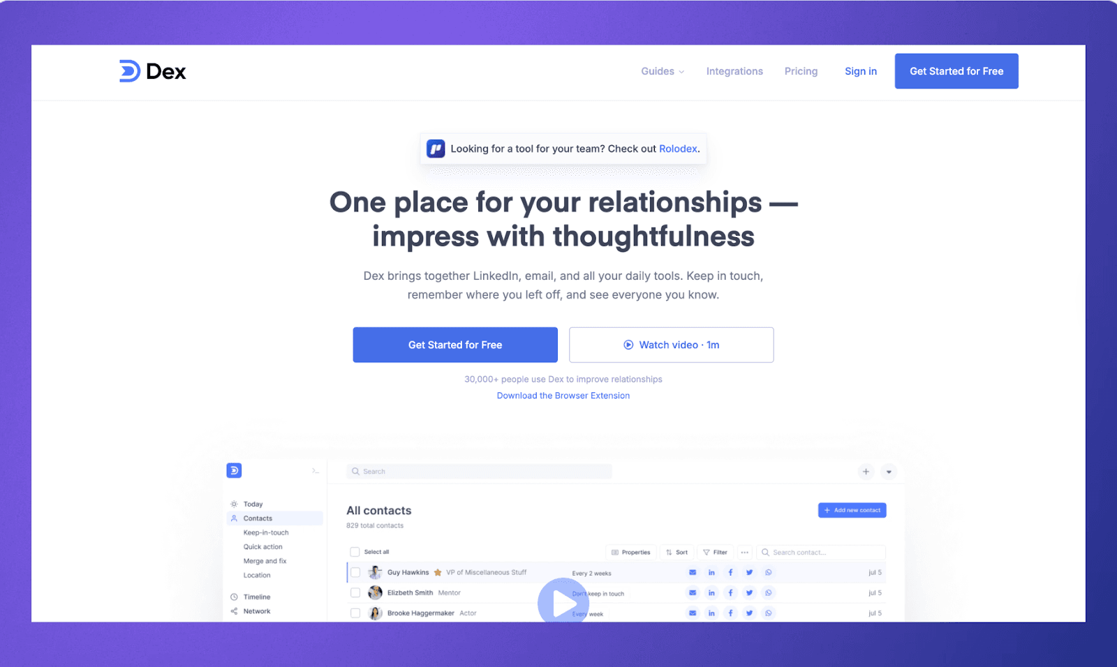 DEX, Personal CRMs Worth Considering