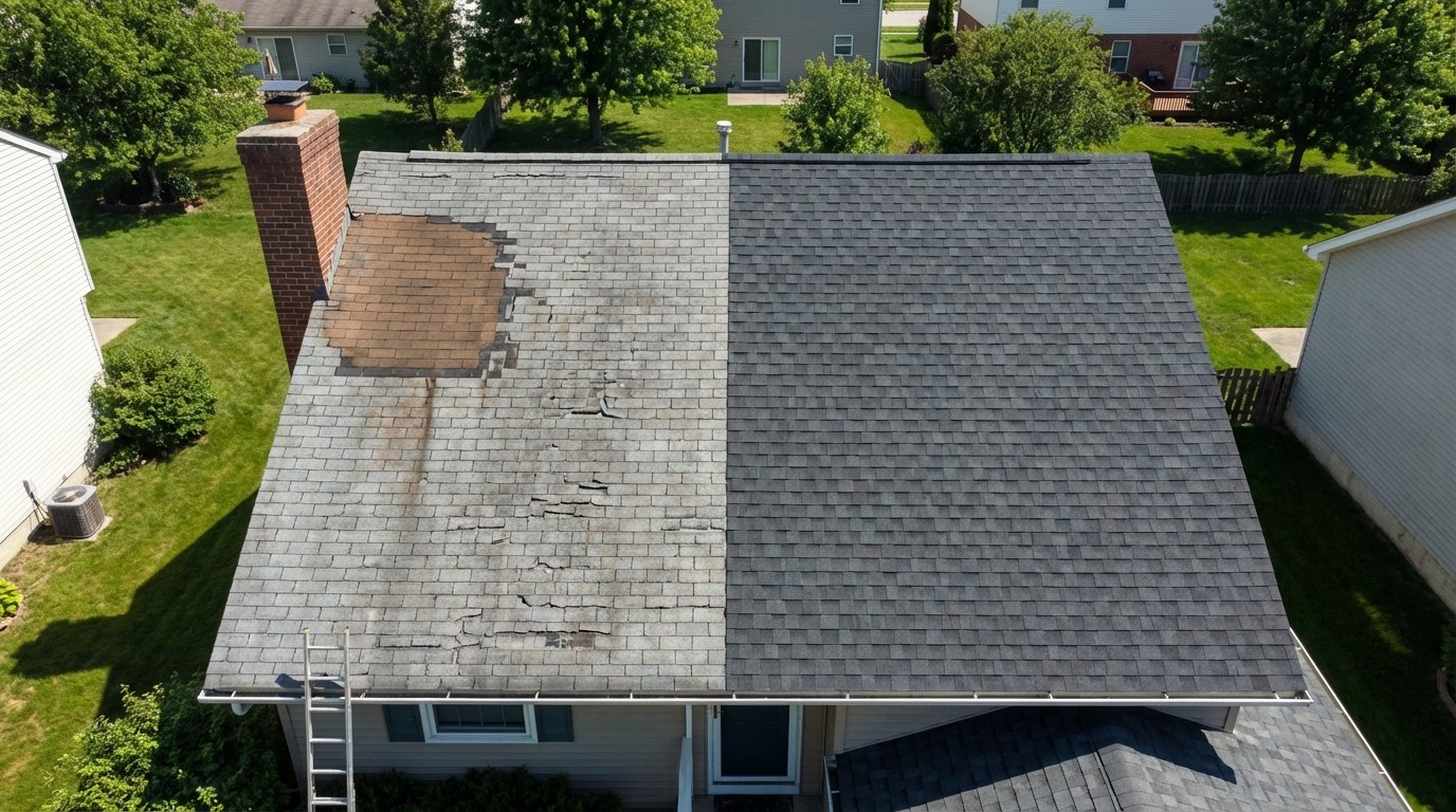 Side-by-side repair vs replacement comparison