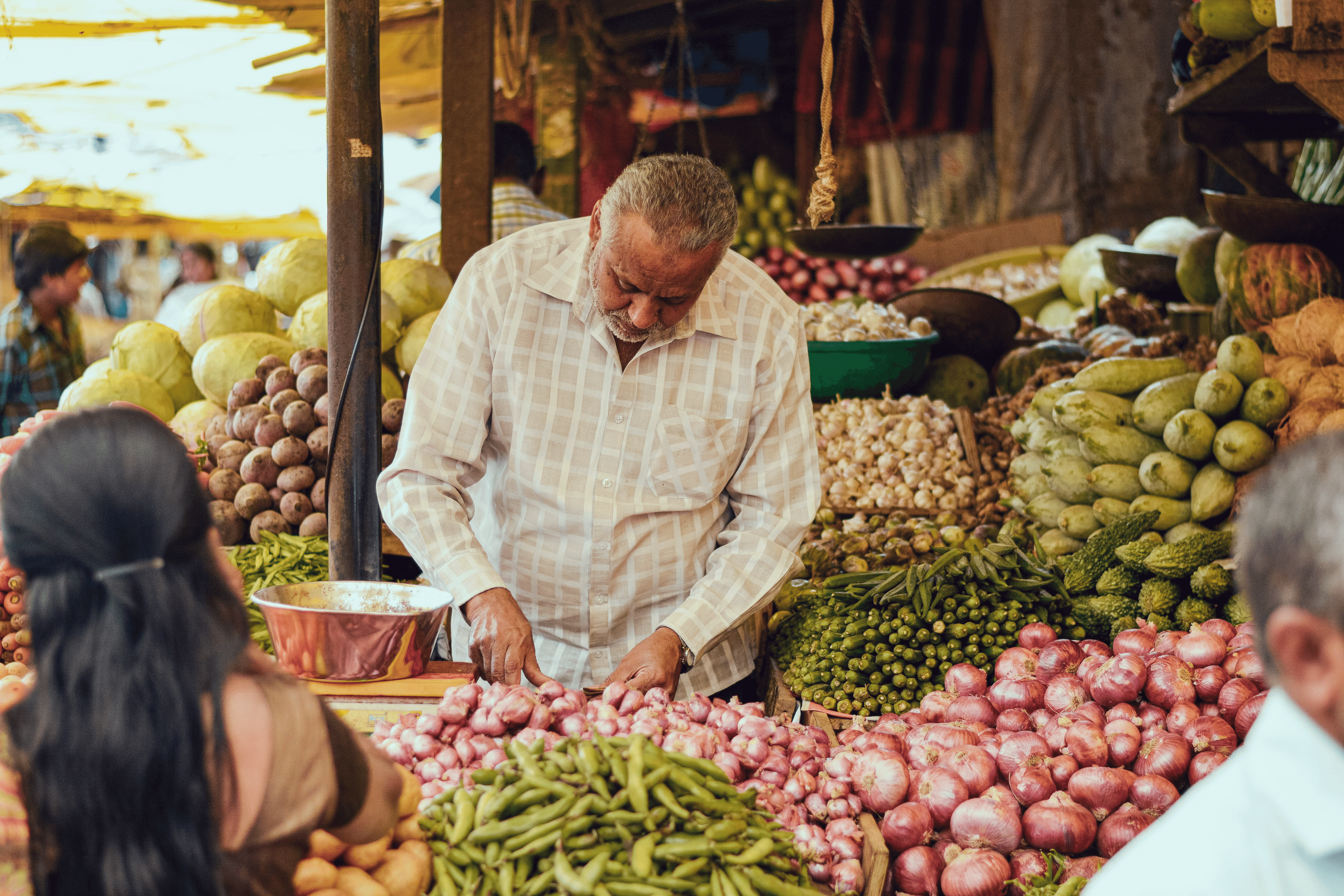 Person buying groceries