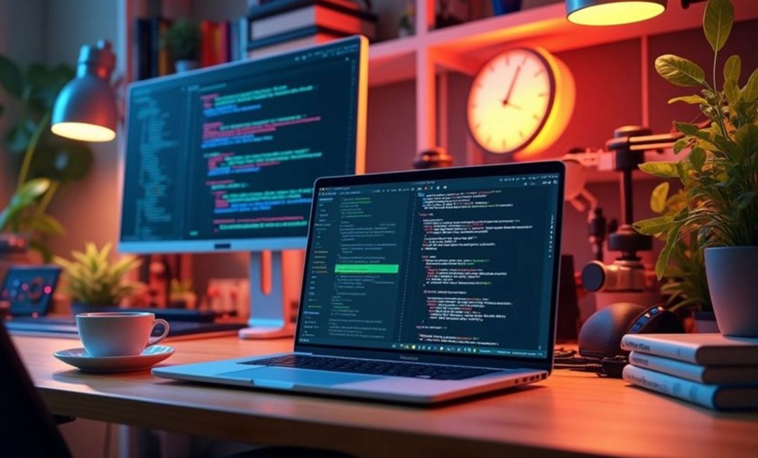 Moderne arbeidsplass for en fullstack utvikler
