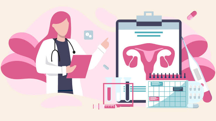 Surgical team performing minimally invasive gynecological surgery