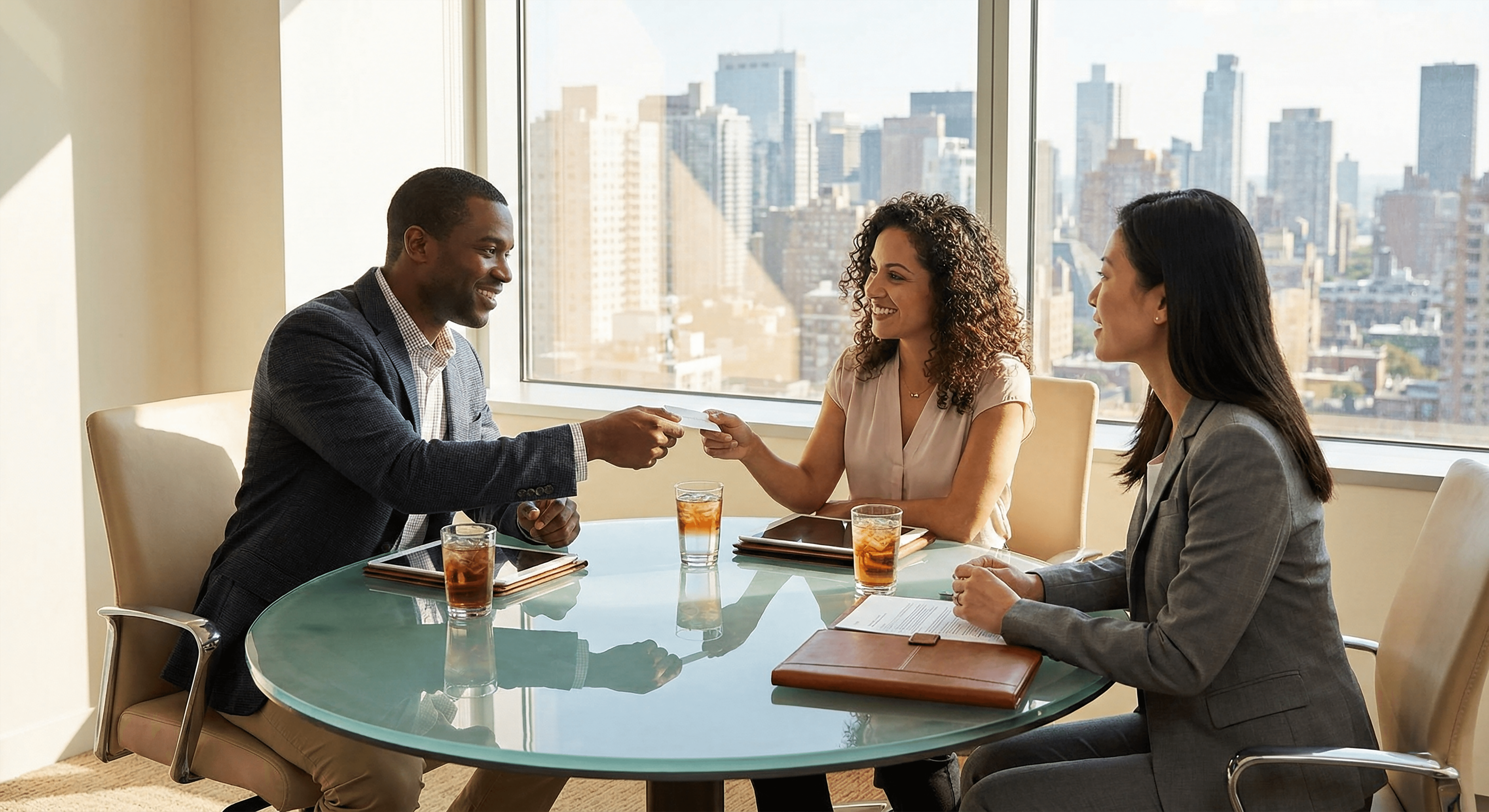 Professionals networking and sharing referrals to enhance marketing ideas for law firms.png