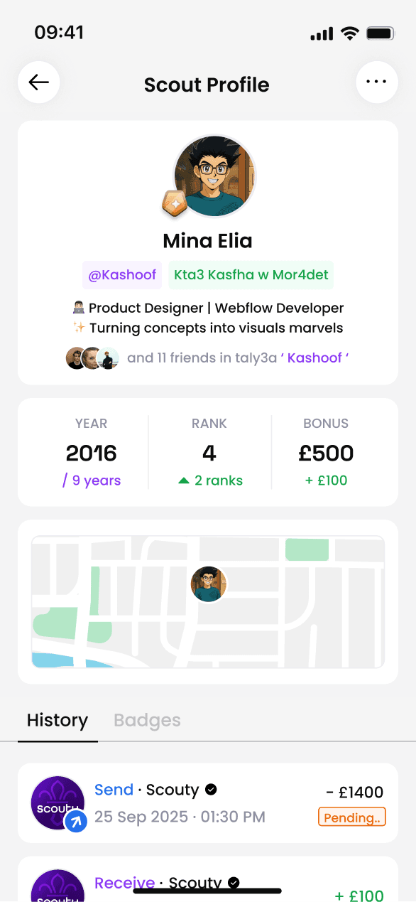 Screen 2 for Scouty Mobile application
