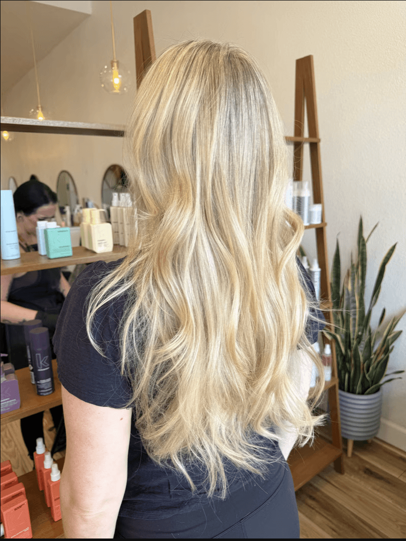 Lived-in blonde color by Lauren Jojola at Del Sol Hair Studio Huntington Beach