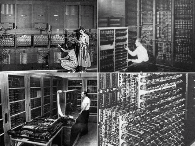 사진: 진공관 컴퓨터 에니악(ENIAC)의 모습. 존 형이 저 얘기할 때 컴퓨터의 모습이다.