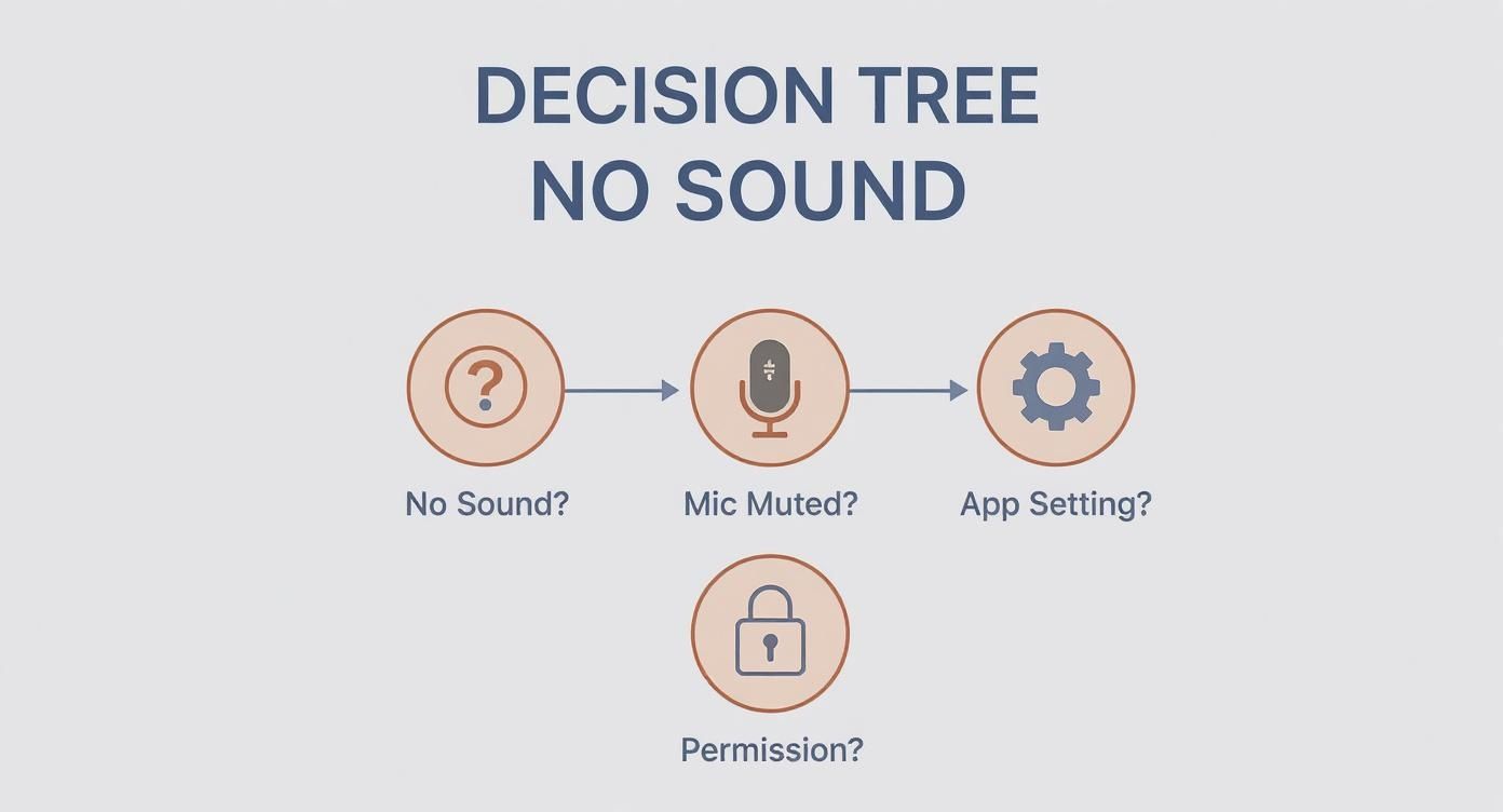 Infographic about no sound on screen recording