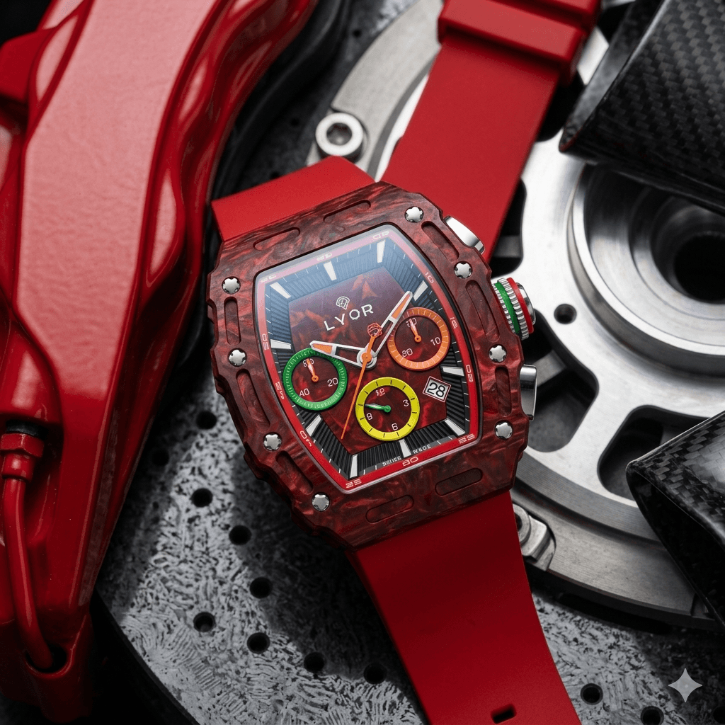 ALTURA watch inside a brown leather case