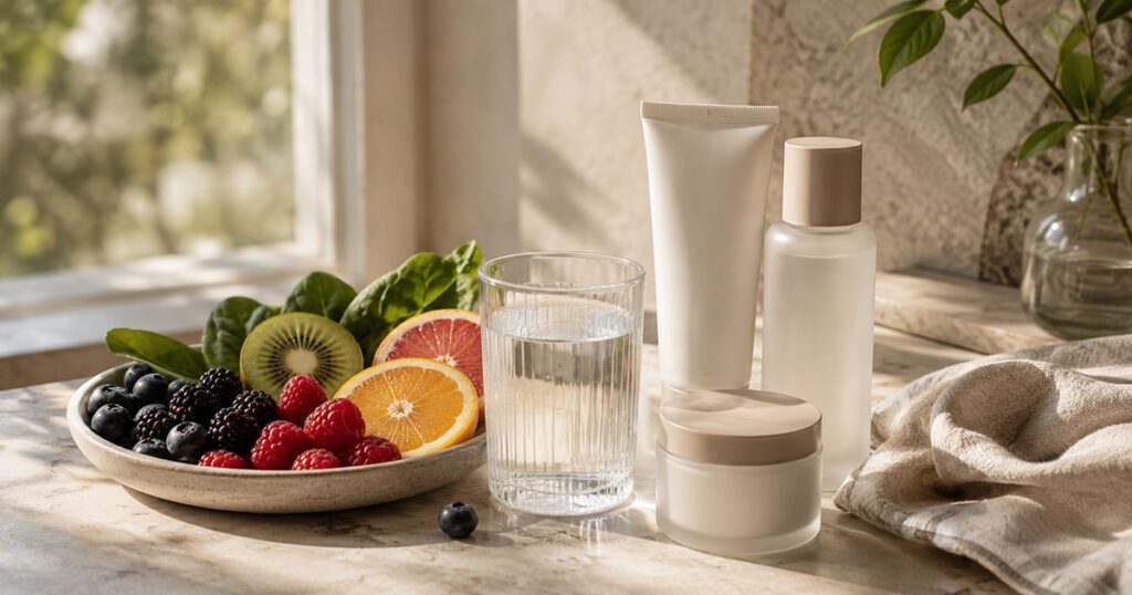 Caregiver preparing a healthy meal