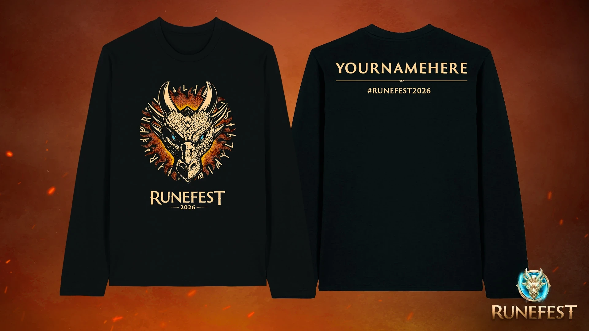 RuneFest 2026 Personalised Long Sleeved T-Shirt